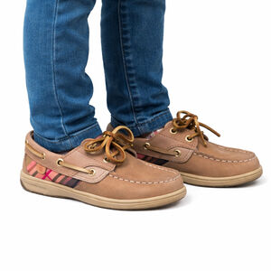 Sperry Bluefish LC Boat Shoes Youth 11M Brown Plaid